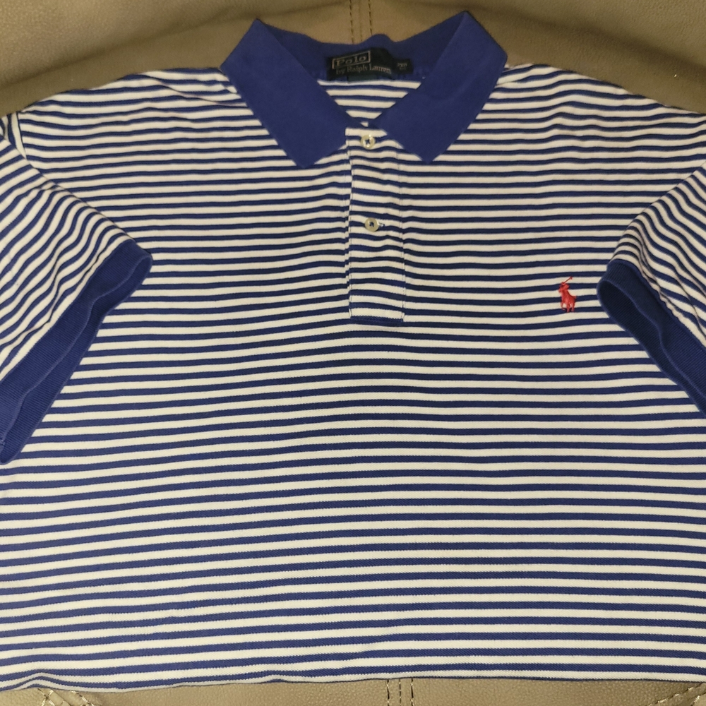 Polo by Ralph Lauren Men's Blue Striped Shirt